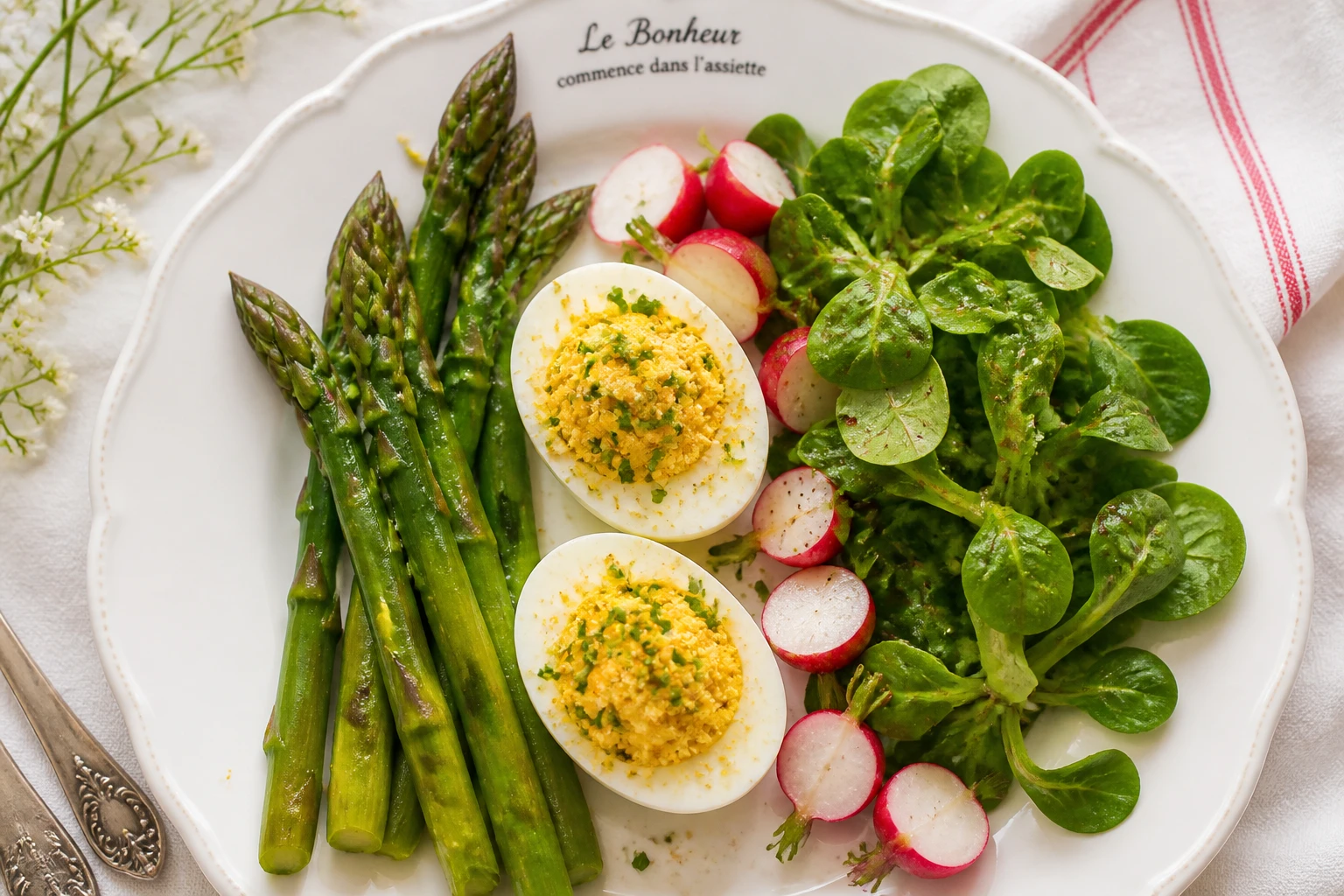 Avec quoi accompagner des œufs mimosa : salades, pains et accords complets