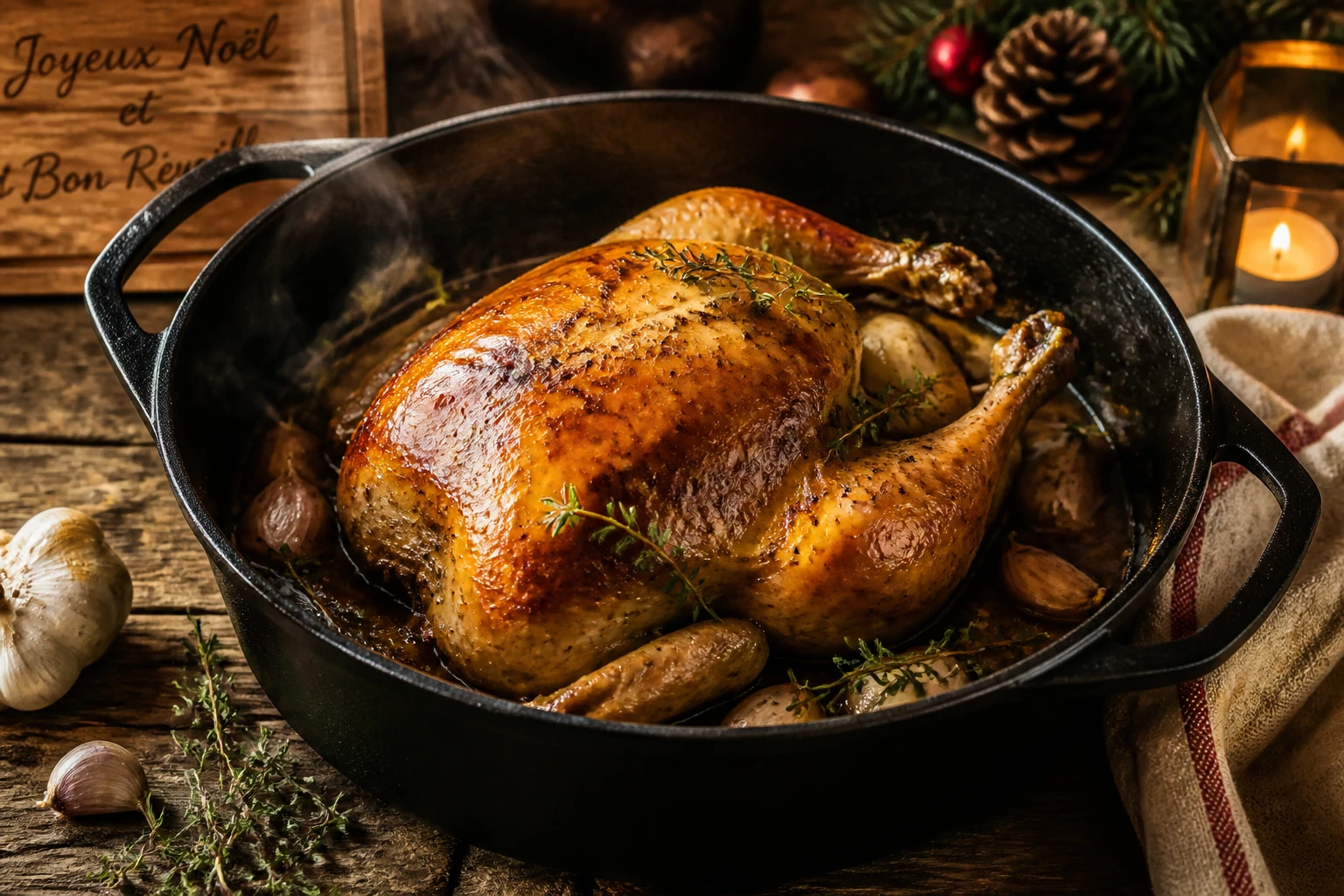 Temps de cuisson du chapon en cocotte en fonte : guide complet