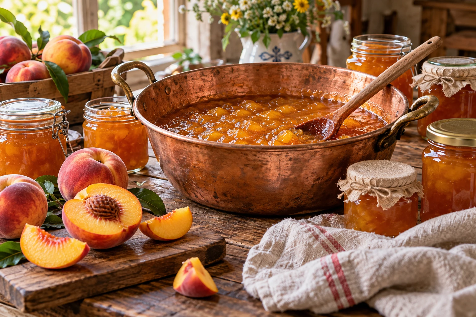 La confiture de pêches de ma grand-mère, dosée au gramme
